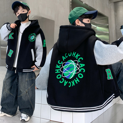 男童棒球服外套春秋款