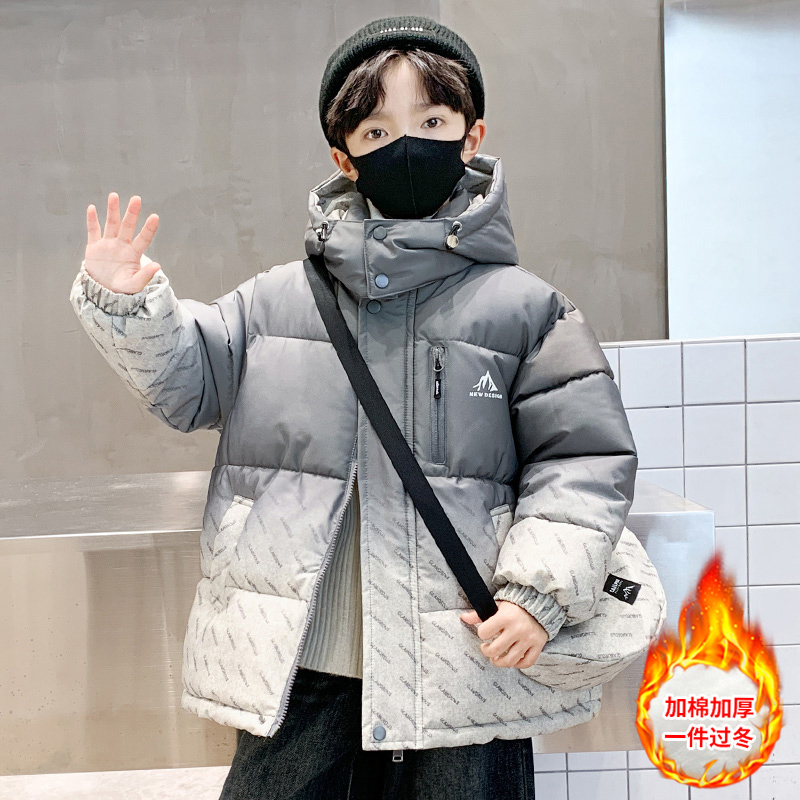 百威羊男童加厚秋冬保暖羽绒棉服
