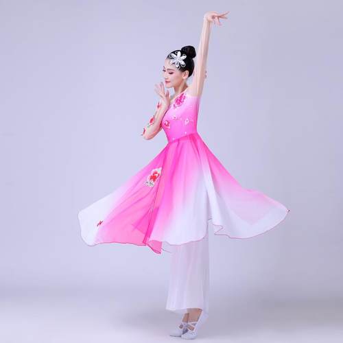 飘逸民族风古典舞演出服新款