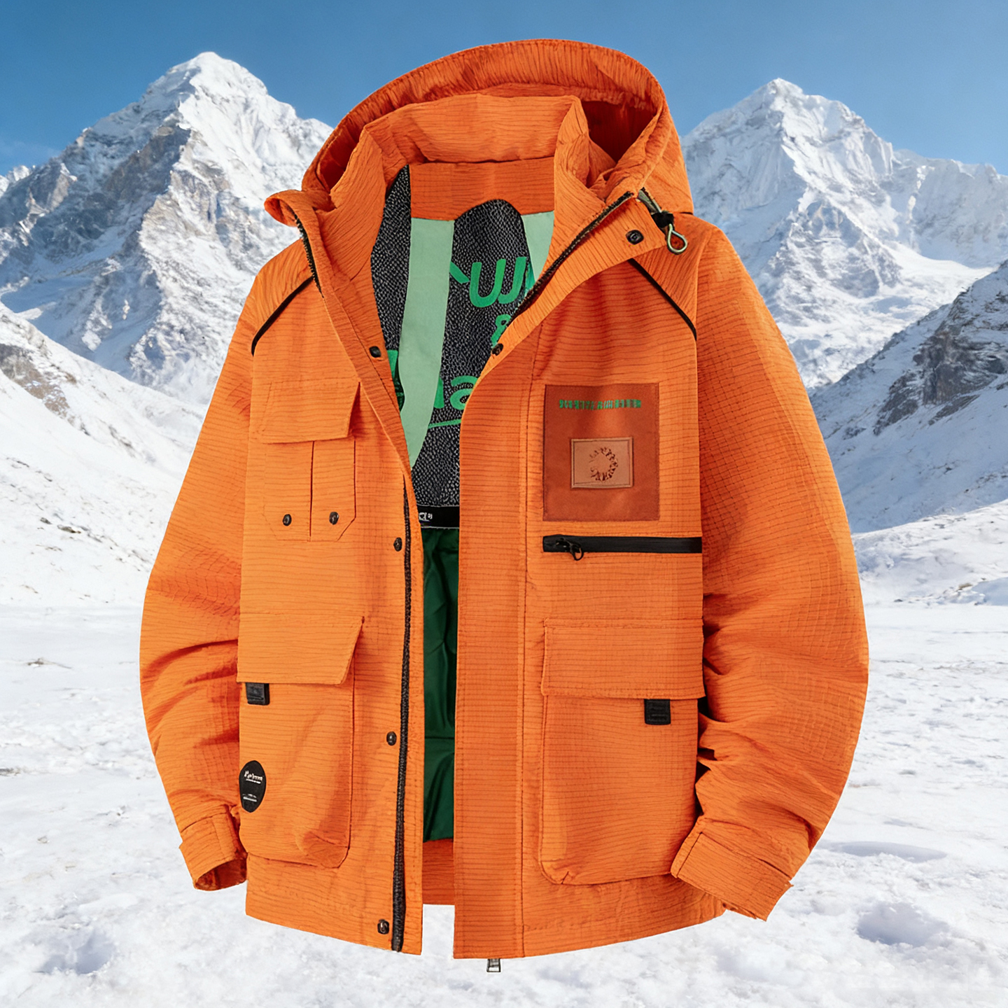 日系潮牌工装羽绒服男款冬季