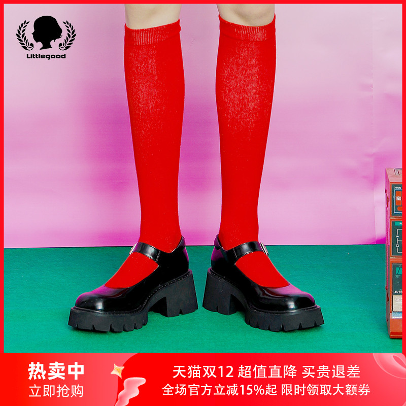 littlegood日系学院风玛丽珍鞋