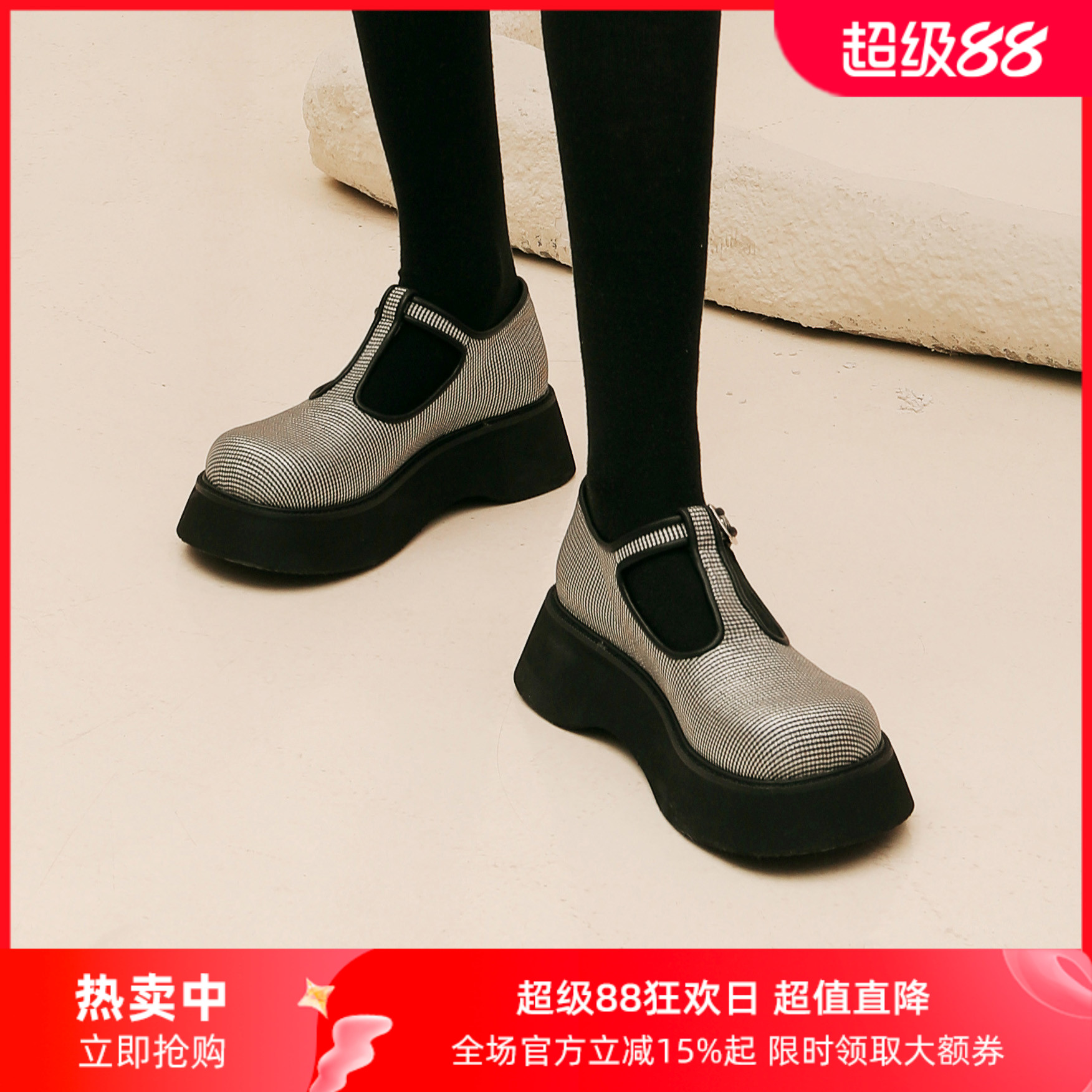 littlegood日系甜酷百搭玛丽珍鞋