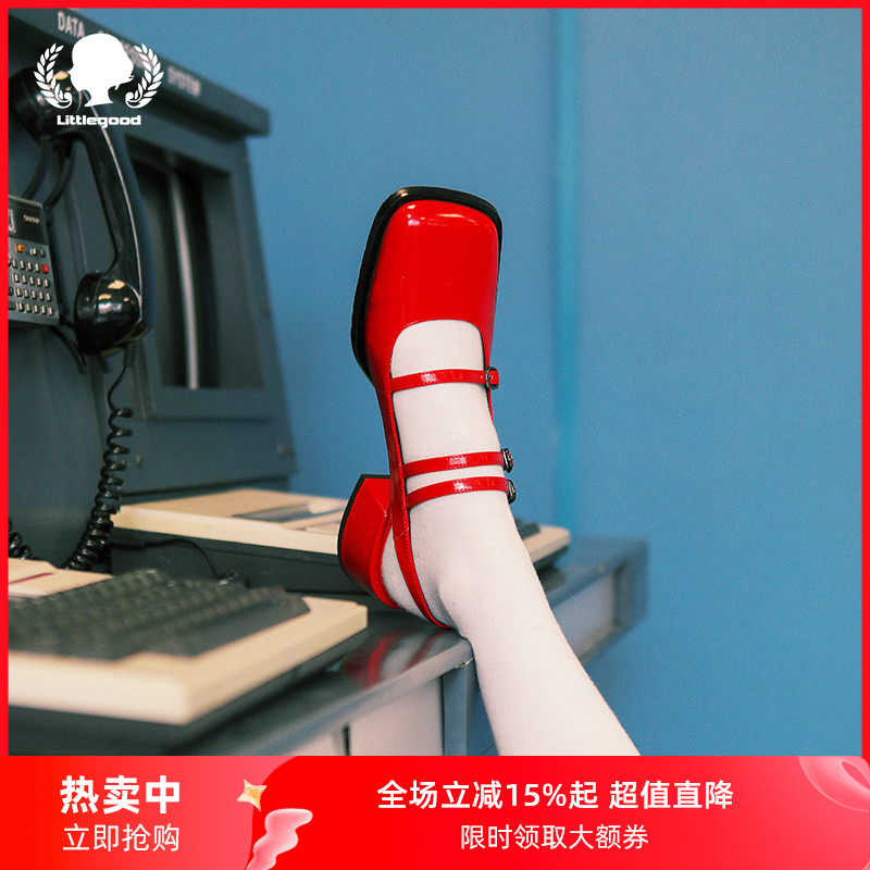 littlegood仙女风甜美玛丽珍鞋