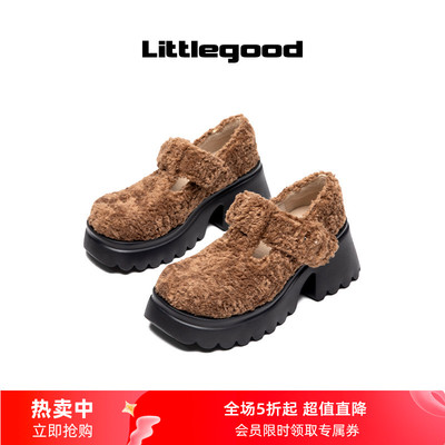 littlgood日系毛毛玛丽珍鞋