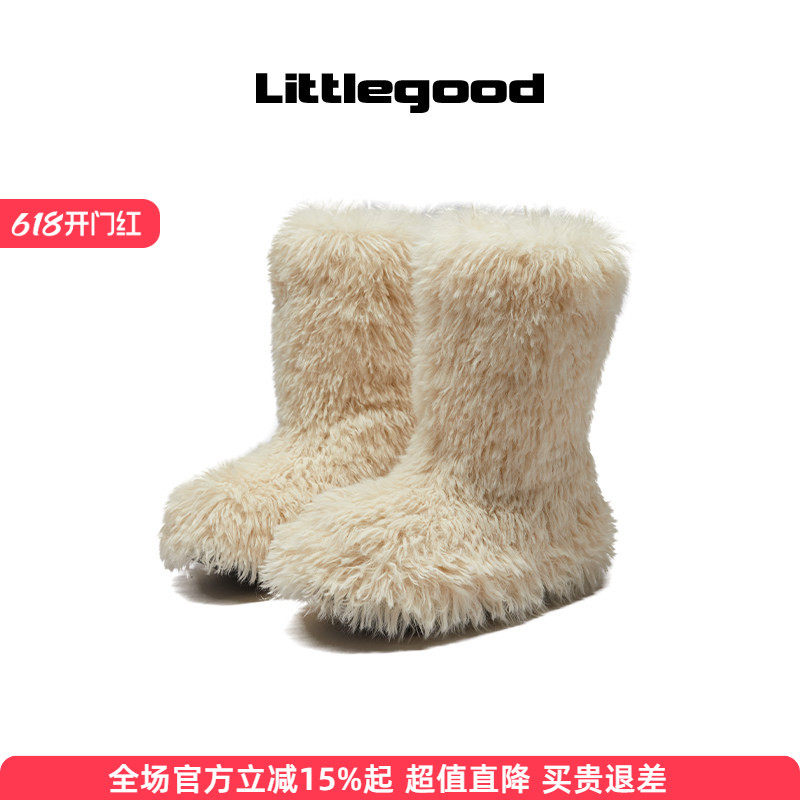 【冬季新品】littlegood日系雪地靴女新款毛毛靴冬季百搭短靴