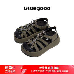 【25SS】littlegood新品户外洞洞鞋女2025新款百搭厚底沙滩凉鞋