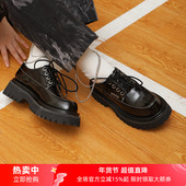 littlegood日系复古马丁鞋 学院风小皮鞋 女厚底2025新款 百搭小单鞋