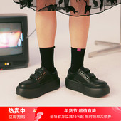 女冬新款 学院风小单鞋 百搭厚底休闲鞋 littlegood复古乐福鞋 小皮鞋