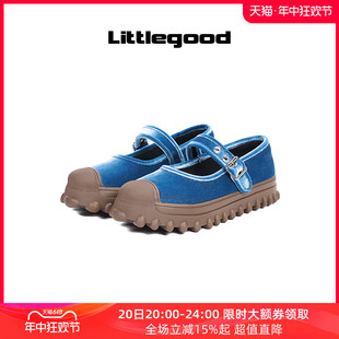 【新品】littlegood日系绒面玛丽珍鞋女2024春季新款百搭小单鞋