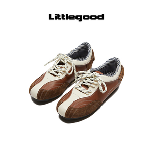 littlegood复古学院休闲鞋女2025新款拼色百搭棒球运动鞋