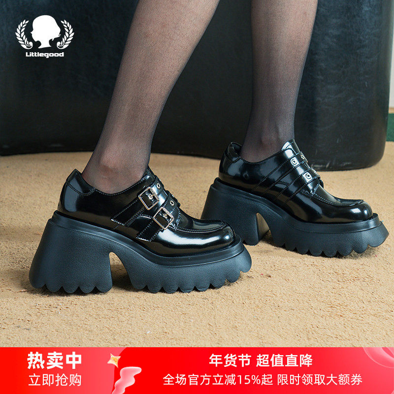 littlegood日系小皮鞋女春季新款小众设计搭扣百搭Jk小单鞋,女鞋,深口单鞋,淘宝优惠券,粉丝福利购,淘宝优惠卷