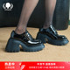 littlegood日系小皮鞋 小众设计搭扣百搭Jk小单鞋 女春季 新款