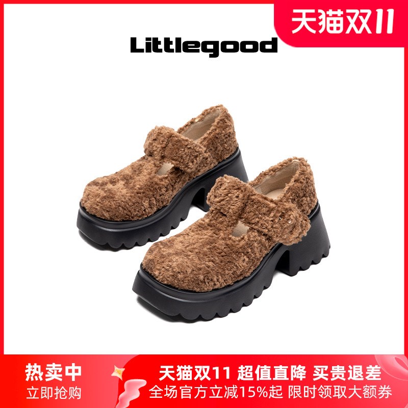 littlgood日系毛毛玛丽珍鞋