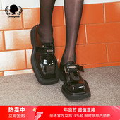 方头百搭设计感潮酷小单鞋 littlegood日系复古小皮鞋 女新款