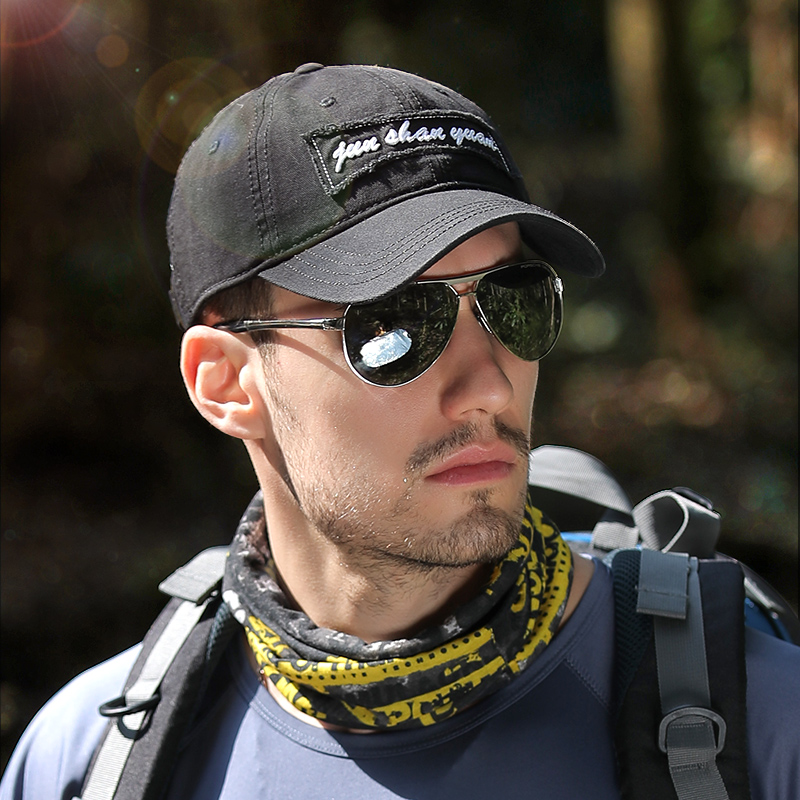 鸭舌帽男士春秋跑步运动防晒面罩