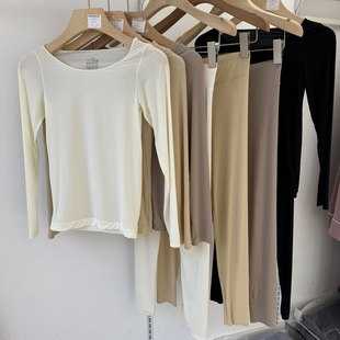 无缝美体内衣 女圆领秋衣秋裤 古妃7019新款 热能皮肤衣超薄保暖套装