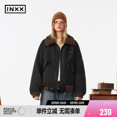 【INXX】Standby潮牌新品复古可拆卸毛领夹克棉服外套XME4161446