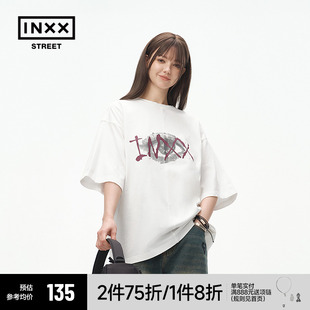 五分袖 inxxstreet nirvana涅槃重生系列潮牌短袖 T恤男女同款