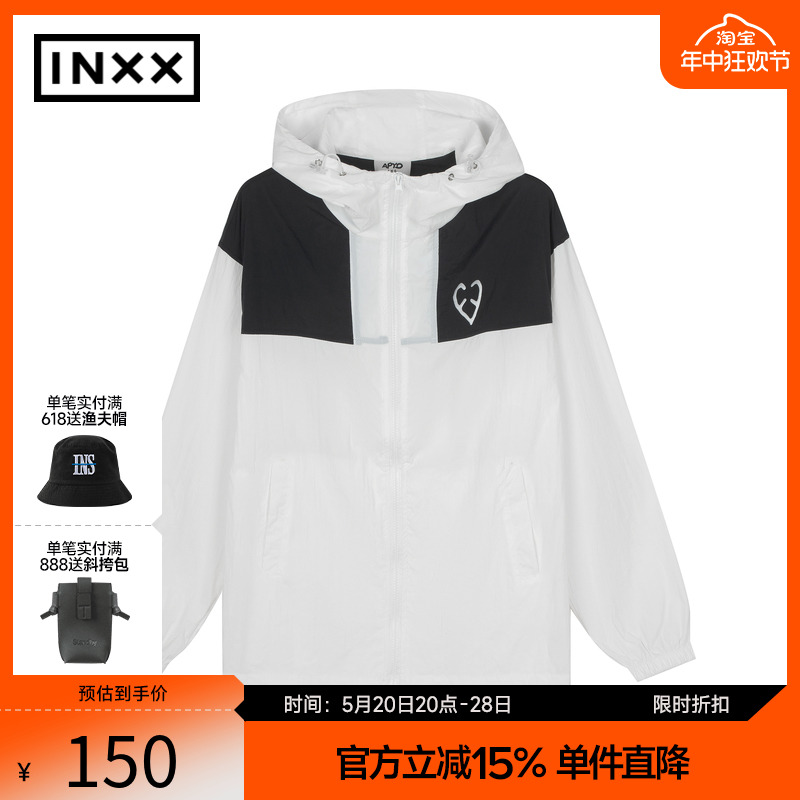 【INXX】APYD简约logo工装风防晒服开衫外套男女同款APE2145110