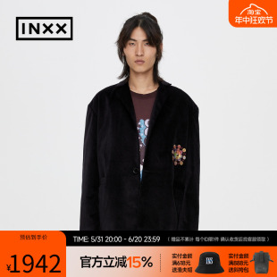 潮牌23冬新款 休闲中长西服外套宽松西装 INXX 情侣XXB4231014