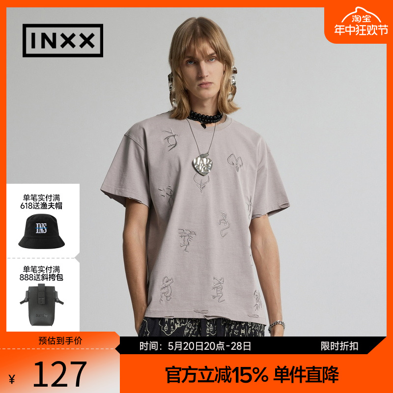 【INXX】ALLPICK潮牌23夏新品情侣短袖T恤APC2310556