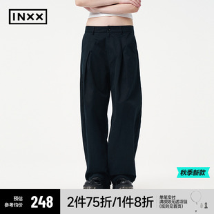 INXX 型休闲裤 潮牌直筒宽松版 情侣XRF3231286 纯色基础款 长裤