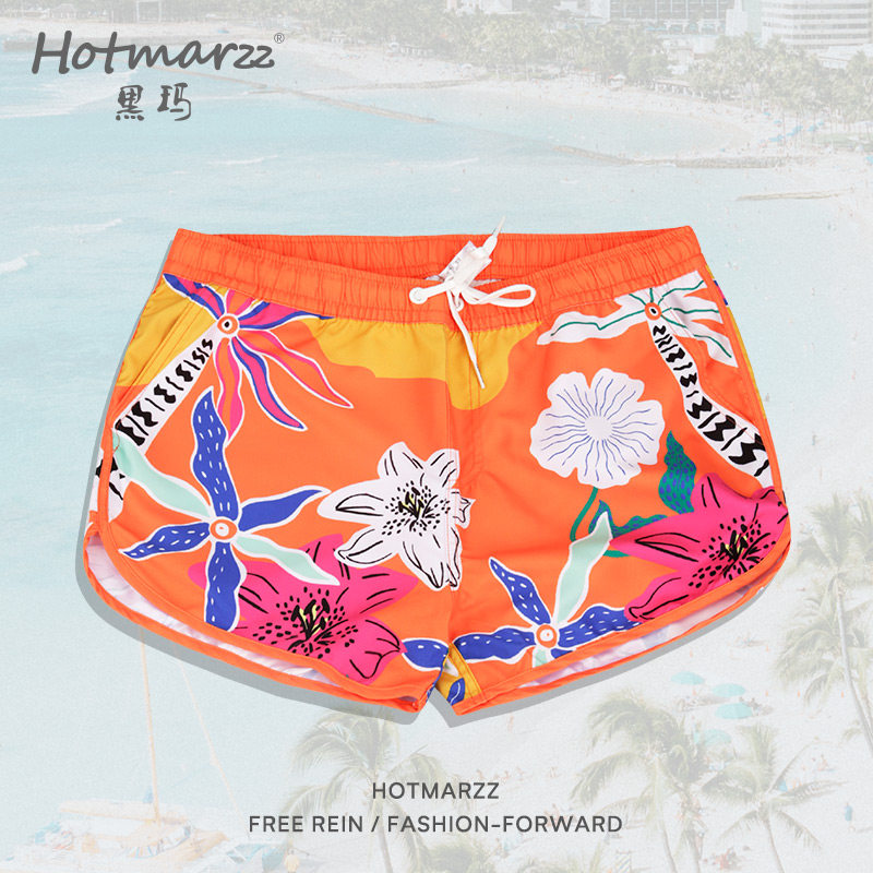 hotmarzz/黑玛女士沙滩裤可下水海边冲浪泳裤夏季外出玩水速干裤