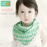 Детский марлевый хлопковый слюнявчик, водонепроницаемый большой шарф, нагрудник для новорожденных, в корейском стиле, в западном стиле