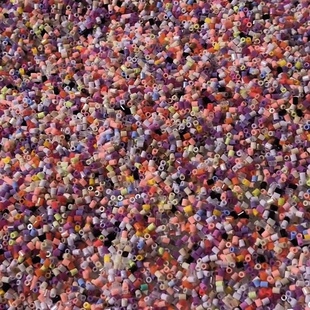 diy拼豆2.6mm混色拼豆一斤大包装 mard黄豆豆同厂拼豆补充包