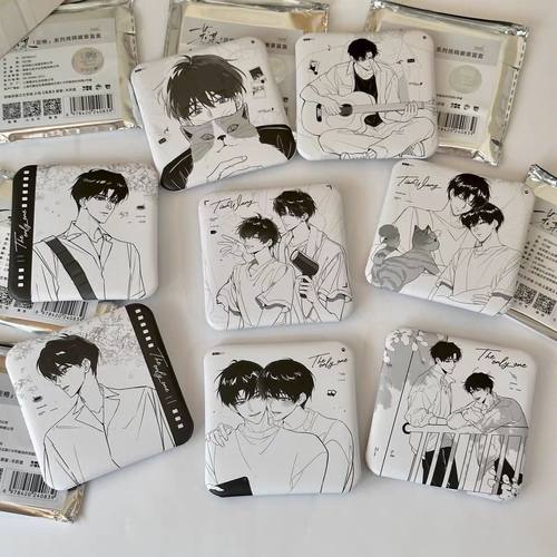 现货正版七桃某某定格系列线稿吧唧方形徽章江添盛望周边谷子礼物