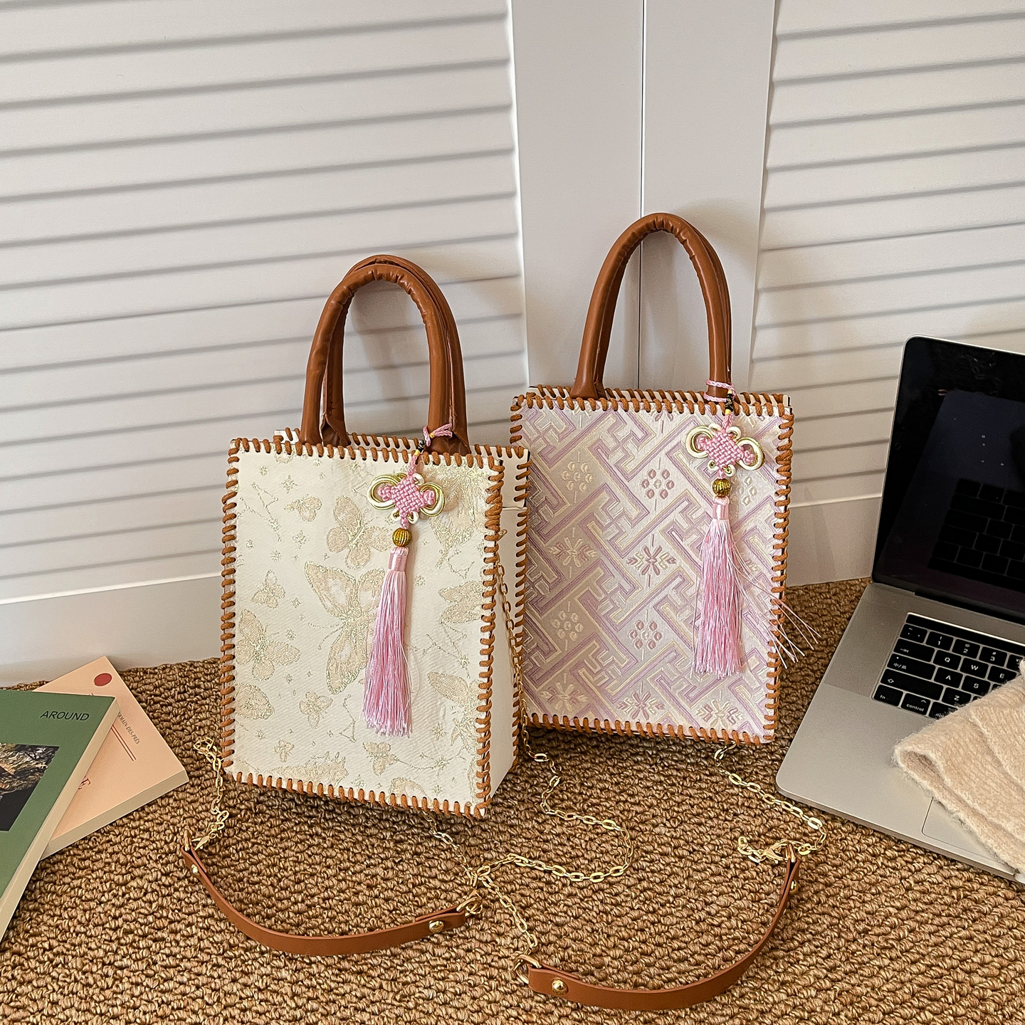 民族风刺绣斜挎小方包diy材料包