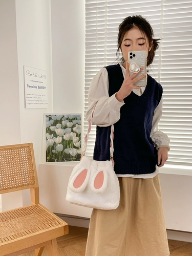 Бархатная барсетка, вязаная сумка ручной работы, набор материалов, сумка на одно плечо, «сделай сам», год кролика, подарок на день рождения