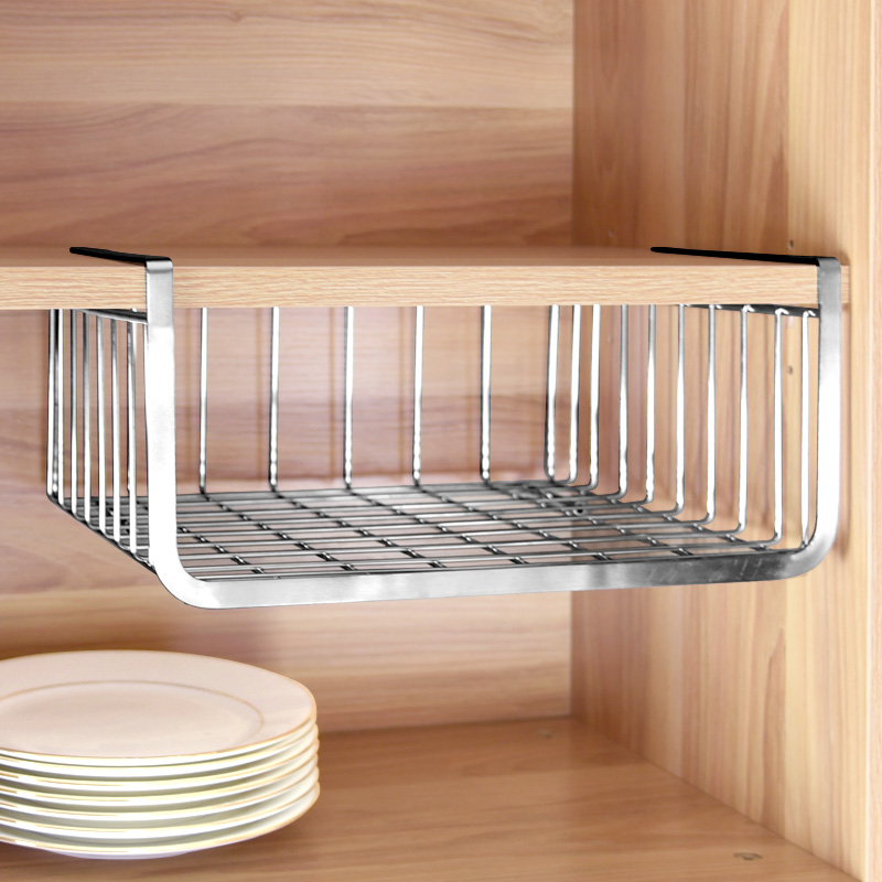 免打孔收纳304不锈钢分层下挂篮