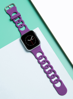 适用apple watch10运动表带iwatch ultra2表带5/6SE/7/8/9代硅胶液态苹果手表446mm49男女45女生细带透气个性