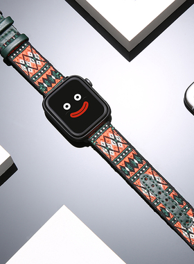 索柯适用apple watch10苹果手表表带iwatch ultra6/7/8/9代se尼龙s6创意46/45/44mm男女iphone series潮腕带