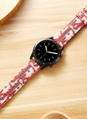 索柯适用华为gt5表带尼龙watch4pro 46mm时尚皮质gt3pro手表带荣耀magic2个性新款Runner智能运动gt1/ecg女款