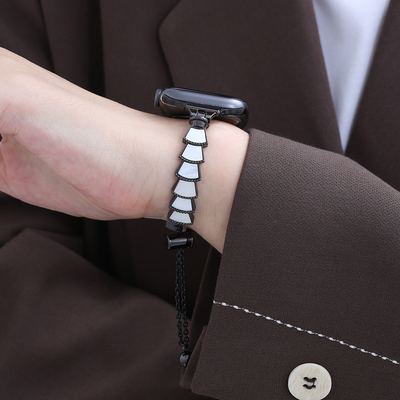 适用苹果iwatch手表表带不锈钢