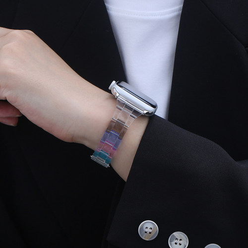 适用苹果applewatch表带树脂