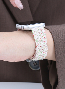 索柯适用苹果表表带apple watch10尼龙编织金属卡扣腕带iwatch9/8/7/6/5代智能手表智能46运动替换带个性配件