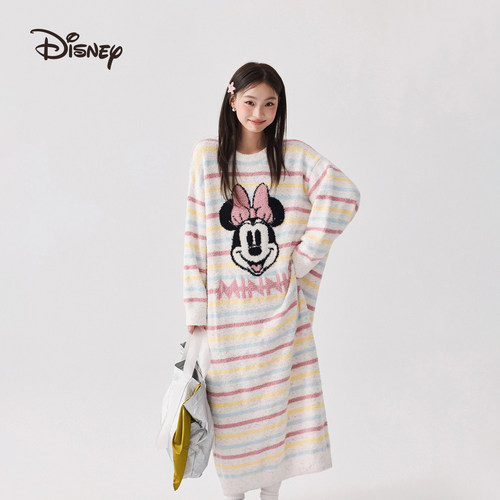 迪士尼米妮半边绒睡裙冬