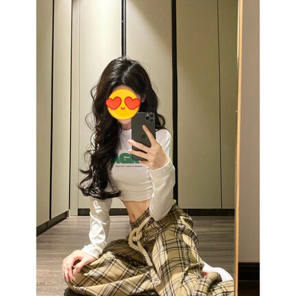 修身辣妹短款长袖T恤女春装2026新款美式复古小众设计感内搭上衣