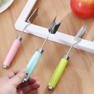 不锈钢菠萝铲 V型挖眼削皮小工具削皮器去眼器菠萝刀菠萝叉