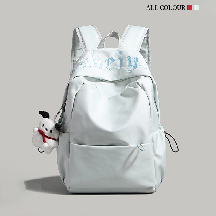 UR简约纯色初高中学生双肩背包