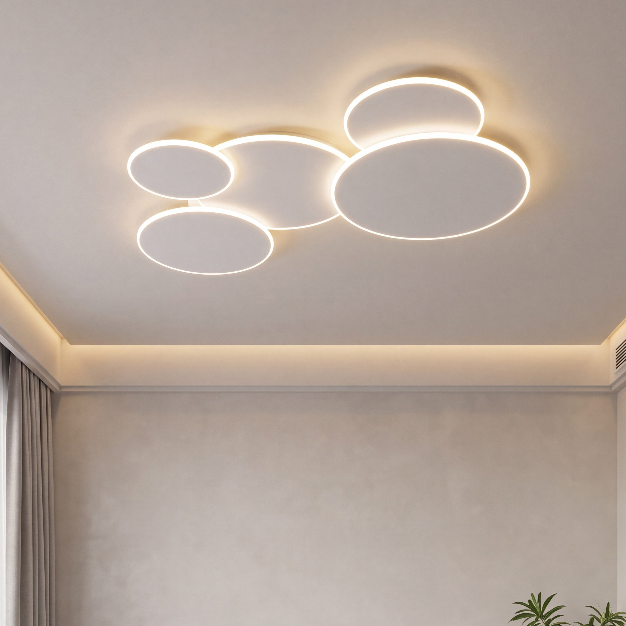 客厅灯圆形led吸顶灯房间极简卧室书房现代简约白色全屋套餐灯具