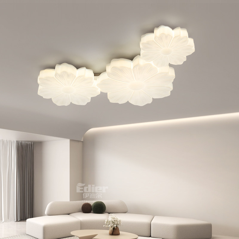 客厅灯法式奶油风温馨花朵卧室房间吸顶灯简约现代女孩房led灯具,家装灯饰光源,客厅吸顶灯,淘宝优惠券,粉丝福利购,淘宝优惠卷