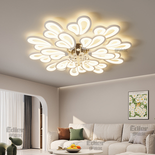 高级感客厅灯新款 花瓣型大厅灯现代简约蝴蝶花温馨房间卧室吸顶灯
