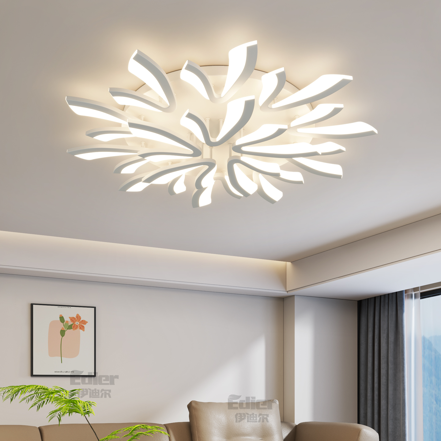 现代简约个性蒲公英护眼客厅主灯