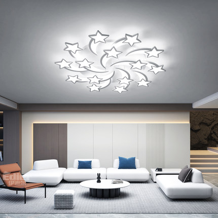 客厅灯简约大气家用书房卧室主卧LED吸顶灯2023年新款房间灯