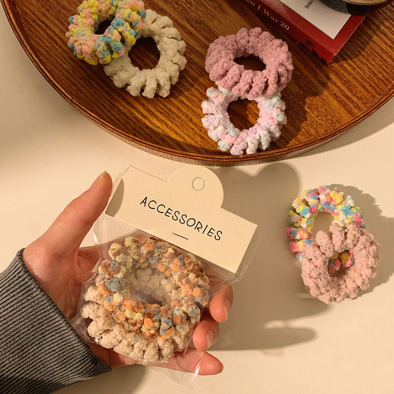 奶油冰淇淋ins小糖豆电话线发圈