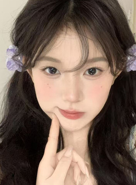 芷间蝶花~超仙紫色山茶花朵抓夹女侧边半扎发发卡拍照头饰公主头